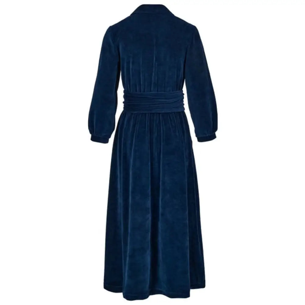 ’Imogen’ Stretch Velvet Midi Dress | Navy - Maxi Dresses
