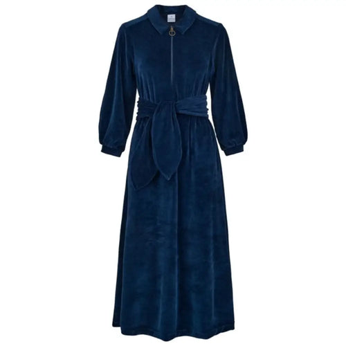 ’Imogen’ Stretch Velvet Midi Dress | Navy - Maxi Dresses