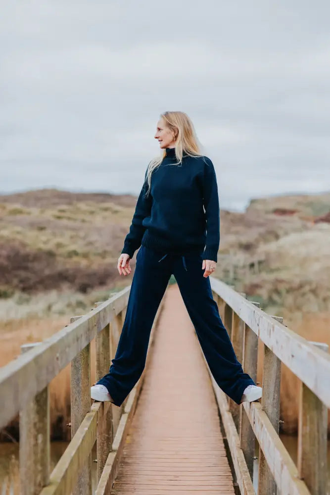 Stretch Velvet Wide Leg Jogging Bottoms | Chocolate Brown - Womens Jogging Bottoms