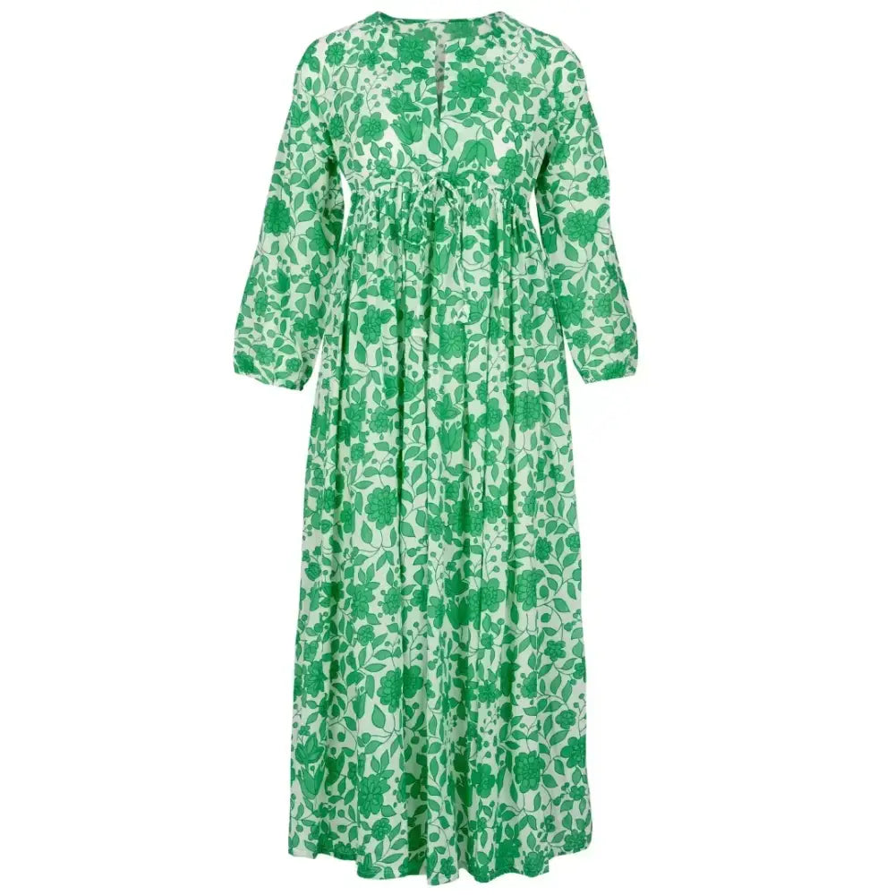 The Bridie Cotton Kaftan-style Summer Dress - Limited Edition - Apple Floral / S/M - Womens Cover-up