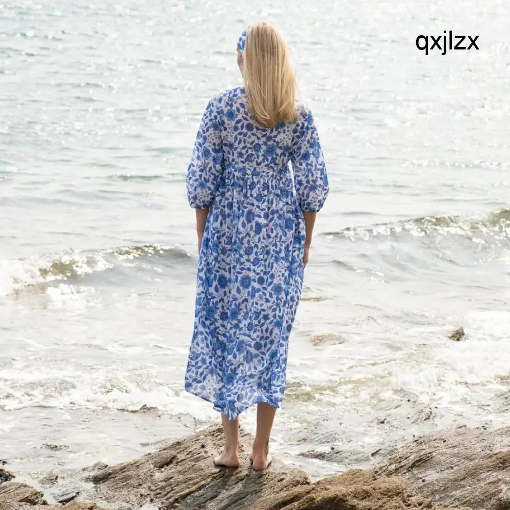 The Bridie Cotton Kaftan-style Summer Dress - Limited Edition - Womens Cover-up