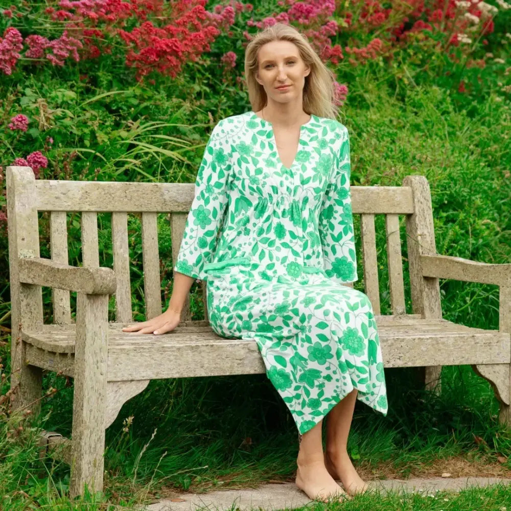 Victoria Floral Towelling Beach Dress / Cover Up | Apple - Womens Cover-up