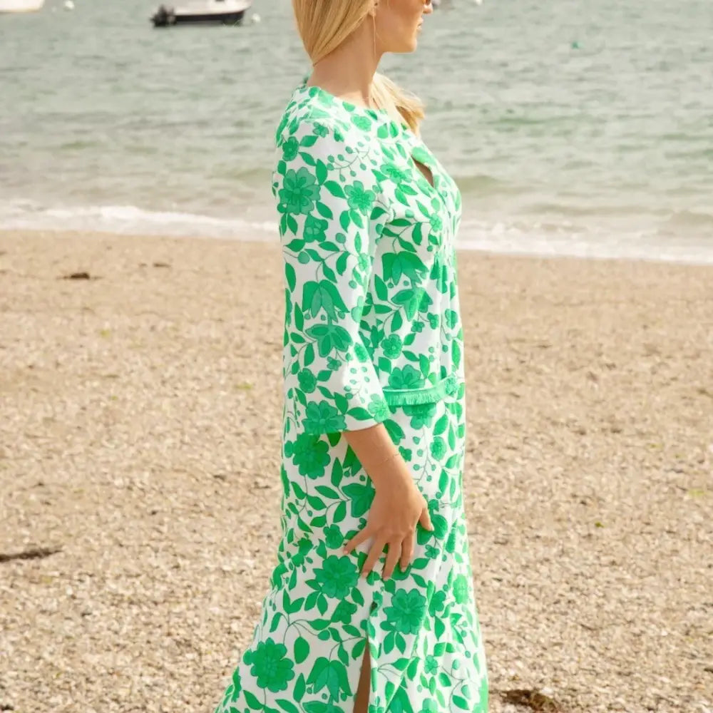 Victoria Floral Towelling Beach Dress / Cover Up | Apple - Womens Cover-up
