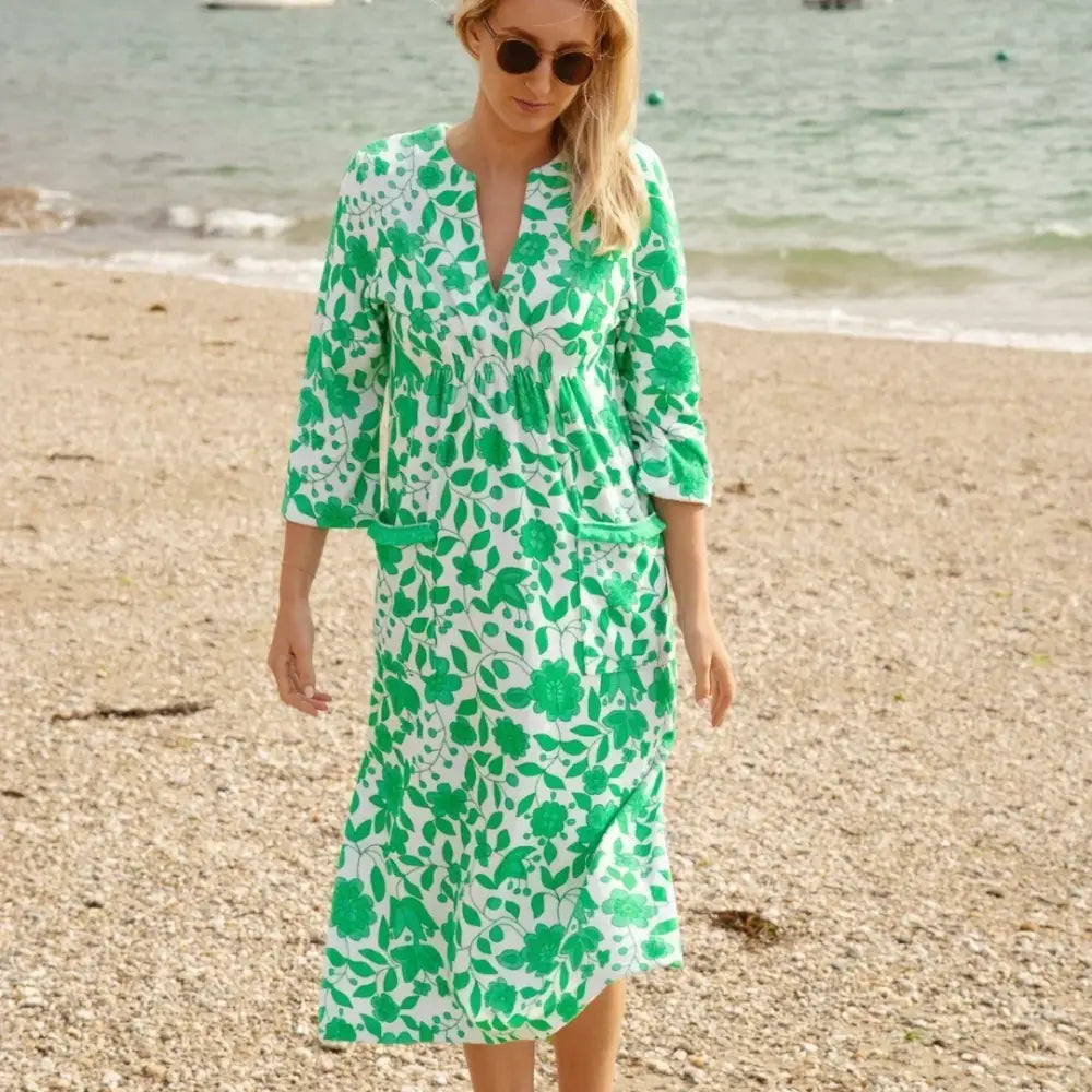 Victoria Floral Towelling Beach Dress / Cover Up | Apple - Womens Cover-up