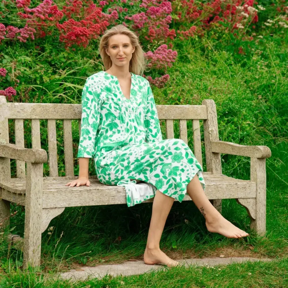 Victoria Floral Towelling Beach Dress / Cover Up | Apple - Womens Cover-up