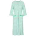 Victoria Striped Towelling Beach Dress / Cover Up | White & Apple Apple Trim - XS - Womens Cover-up