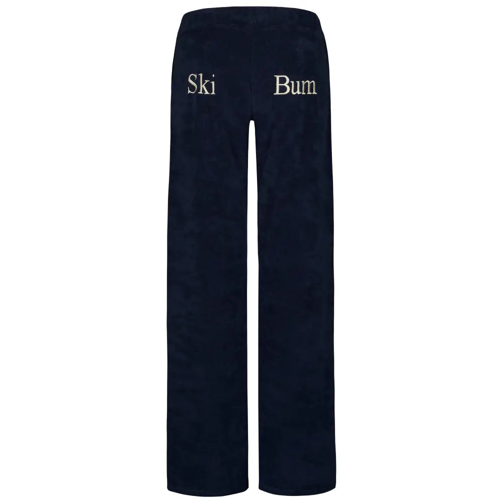 Womens and Girls Towelling Wide Leg Jogging Bottoms | Navy - Womens Jogging Bottoms